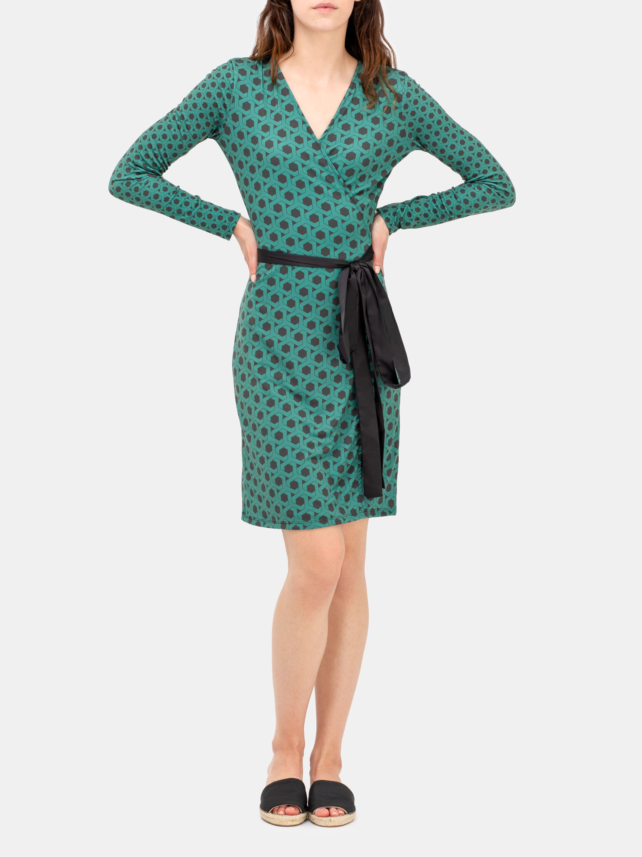 Custom Wrap Dress UK. Make Your Own Knee Length Wrap Dresses